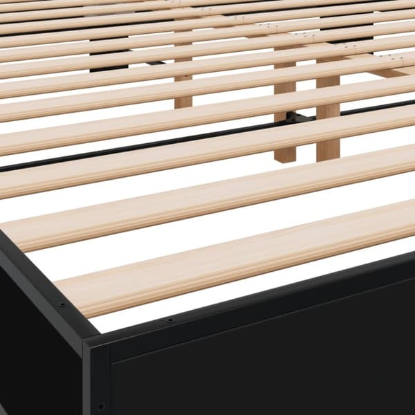 vidaXL Sengeramme svart 160x200 cm konstruert tre og metall
