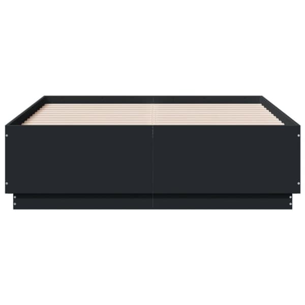 vidaXL Sengeramme svart 135x190 cm konstruert tre