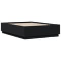Miniatyrbilde 5 av 9: vidaXL Sengeramme svart 135x190 cm konstruert tre