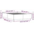 Miniatyrbilde 8 av 9: vidaXL Sengeramme svart 135x190 cm konstruert tre