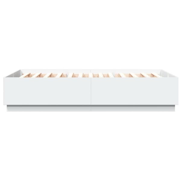 vidaXL Sengeramme hvit 160x200 cm konstruert tre