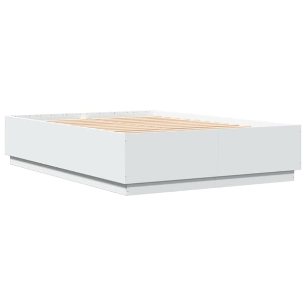 vidaXL Sengeramme hvit 160x200 cm konstruert tre