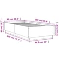 Miniatyrbilde 8 av 9: vidaXL Sengeramme røkt eik 90x200 cm konstruert tre