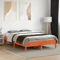 Miniatyrbillede 2 af 9: vidaXL sengeramme uden madras 135x190 cm massivt fyrretræ brun