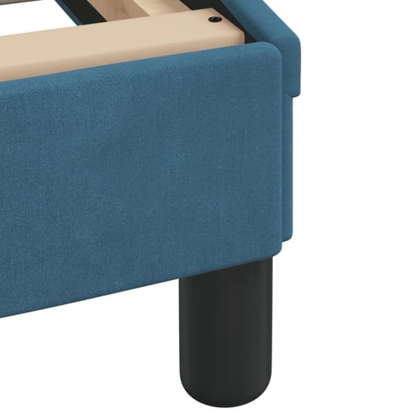vidaXL sengeramme med sengegavl 100x200 cm fløjl blå