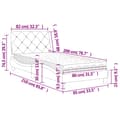 Miniatyrbillede 10 af 11: vidaXL seng med madras 80x200 cm velour sort