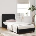 Miniatyrbillede 2 af 11: vidaXL seng med madras 80x200 cm velour sort