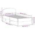 Miniatyrbillede 8 af 9: vidaXL sengeramme uden madras 75x190 cm massivt fyrretræ gyldenbrun