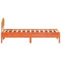 Miniatyrbilde 4 av 9: vidaXL Sengeramme uten madrass voksbrun 75x190 cm heltre furu