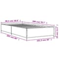Miniatyrbillede 8 af 9: vidaXL sengeramme 100x200 cm konstrueret træ og metal sonoma-eg