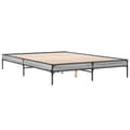 Miniatyrbilde 1 av 9: vidaXL Sengeramme grå sonoma 150x200 cm konstruert tre og metall