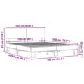 Miniatyrbilde 8 av 9: vidaXL Sengeramme røkt eik 160x200 cm konstruert tre og metall