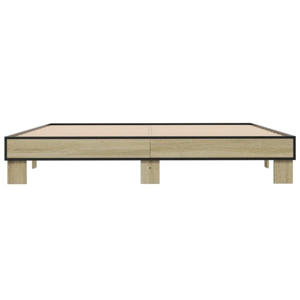 vidaXL Sengeramme sonoma eik 160x200 cm konstruert tre og metall