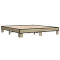 Miniatyrbilde 5 av 9: vidaXL Sengeramme sonoma eik 160x200 cm konstruert tre og metall