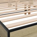 Miniatyrbilde 6 av 9: vidaXL Sengeramme sonoma eik 160x200 cm konstruert tre og metall