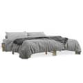 Miniatyrbilde 2 av 9: vidaXL Sengeramme sonoma eik 160x200 cm konstruert tre og metall