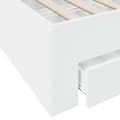 Miniatyrbillede 7 af 10: vidaXL sengeramme med skuffer 140x190 cm konstrueret træ hvid