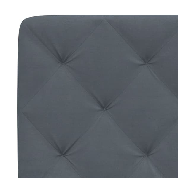vidaXL sengeramme med LED-lys 100x200 cm velour mørkegrå