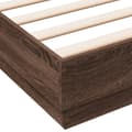Miniatyrbilde 6 av 9: vidaXL Sengeramme brun eik 120x190 cm konstruert tre