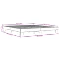 Miniatyrbillede 8 af 9: vidaXL sengestel 180x200 cm konstrueret træ og metal brun egetræ
