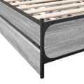 Miniatyrbilde 7 av 10: vidaXL Sengeramme med skuffer grå sonoma 100x200 cm konstruert tre