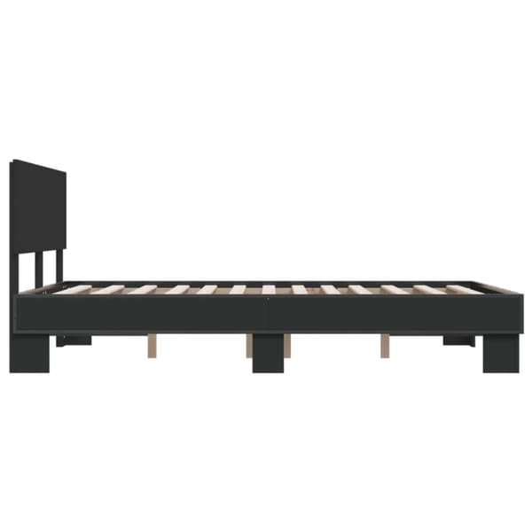 vidaXL Sengeramme svart 120x200 cm konstruert tre og metall