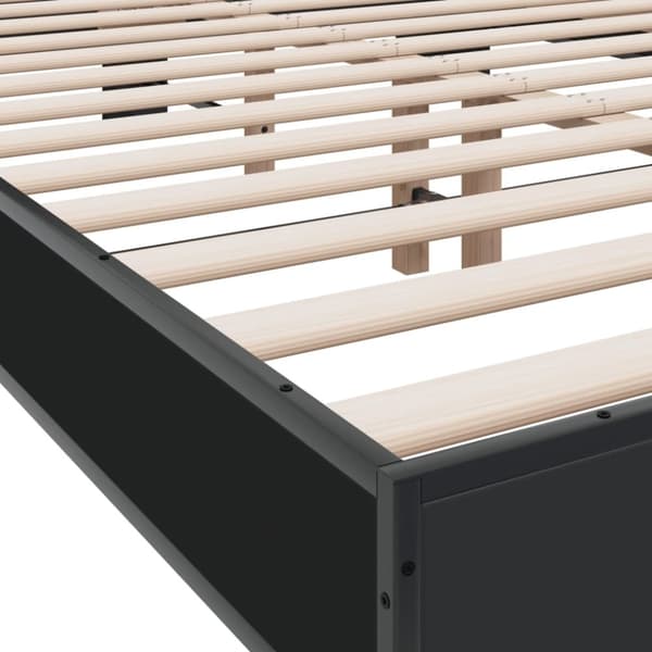 vidaXL Sengeramme svart 120x200 cm konstruert tre og metall