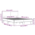 Miniatyrbilde 8 av 9: vidaXL Sengeramme svart 120x200 cm konstruert tre og metall
