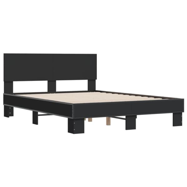 vidaXL Sengeramme svart 120x200 cm konstruert tre og metall