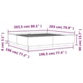 Miniatyrbilde 8 av 9: vidaXL Sengeramme betonggrå 200x200 cm konstruert tre