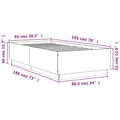 Miniatyrbilde 8 av 9: vidaXL Sengeramme hvit 90x190 cm konstruert tre