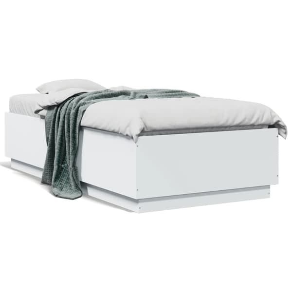 vidaXL Sengeramme hvit 90x190 cm konstruert tre