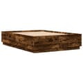 Miniatyrbilde 1 av 9: vidaXL Sengeramme røkt eik 120x200 cm konstruert tre