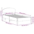 Miniatyrbillede 8 af 9: vidaXL sengeramme uden madras 90x190 cm massivt fyrretræ gyldenbrun