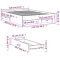 Miniatyrbilde 9 av 10: vidaXL Sengeramme med skuffer hvit 120x200 cm konstruert tre