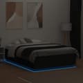 Miniatyrbilde 4 av 11: vidaXL Sengeramme med LED-lys svart 135x190 cm konstruert tre