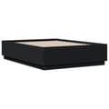 Miniatyrbilde 8 av 11: vidaXL Sengeramme med LED-lys svart 135x190 cm konstruert tre