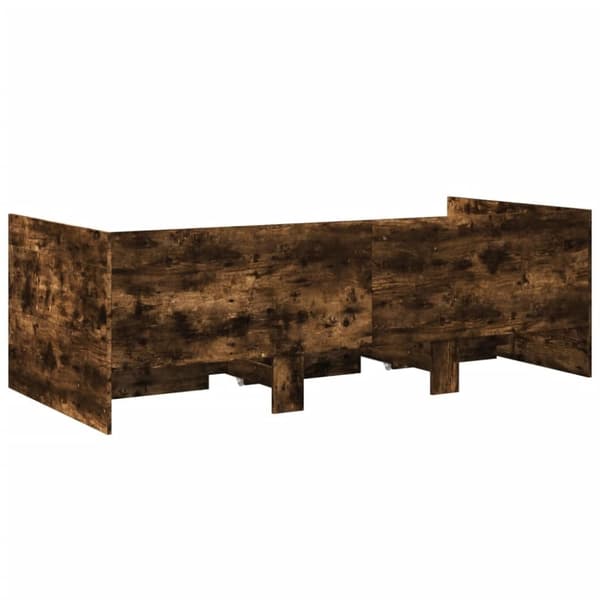 vidaXL Vuodesohva laatikoilla ei patjaa savutammi 90x200 cm