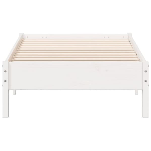 vidaXL sengeramme uden madras 90x190 cm massivt fyrretræ hvid
