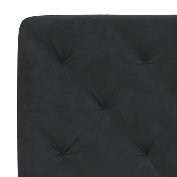 vidaXL seng med madras 90x200 cm velour sort
