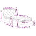 Miniatyrbillede 10 af 11: vidaXL seng med madras 90x200 cm velour sort