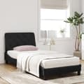 Miniatyrbillede 2 af 11: vidaXL seng med madras 90x200 cm velour sort