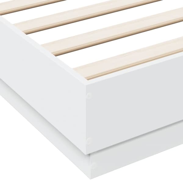 vidaXL Sengeramme hvit 120x190 cm konstruert tre