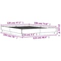 Miniatyrbilde 8 av 9: vidaXL Sengeramme hvit 120x190 cm konstruert tre