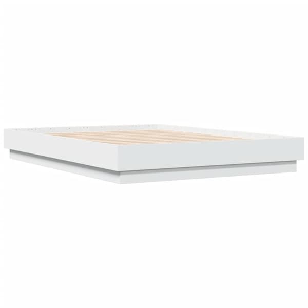 vidaXL Sengeramme hvit 120x190 cm konstruert tre