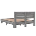 Miniatyrbilde 5 av 9: vidaXL Sengeramme grå sonoma 135x190 cm konstruert tre og metall