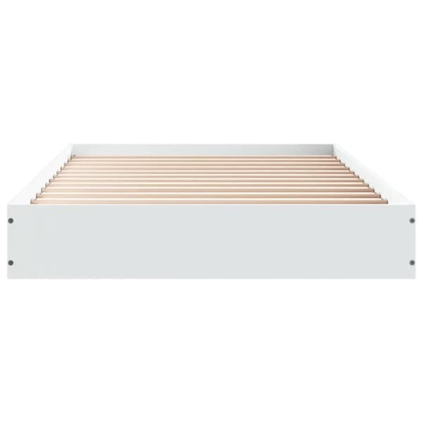 vidaXL Sängram vit 90x200 cm konstruerat trä