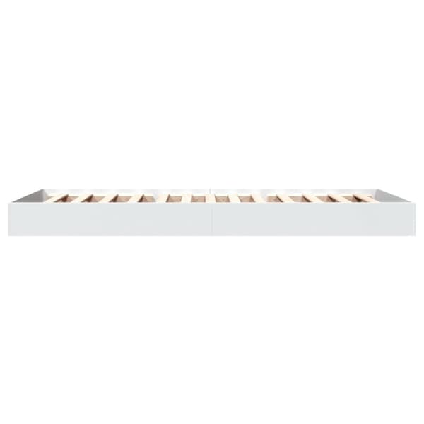 vidaXL Sängram vit 90x200 cm konstruerat trä