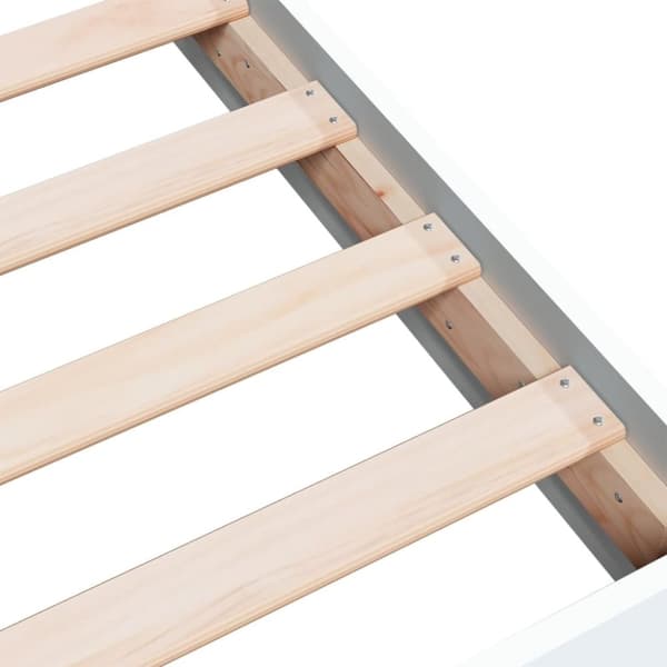 vidaXL Sängram vit 90x200 cm konstruerat trä