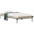 Miniatyrbilde 9 av 9: vidaXL Sengeramme sonoma eik 90x190 cm konstruert tre og metall